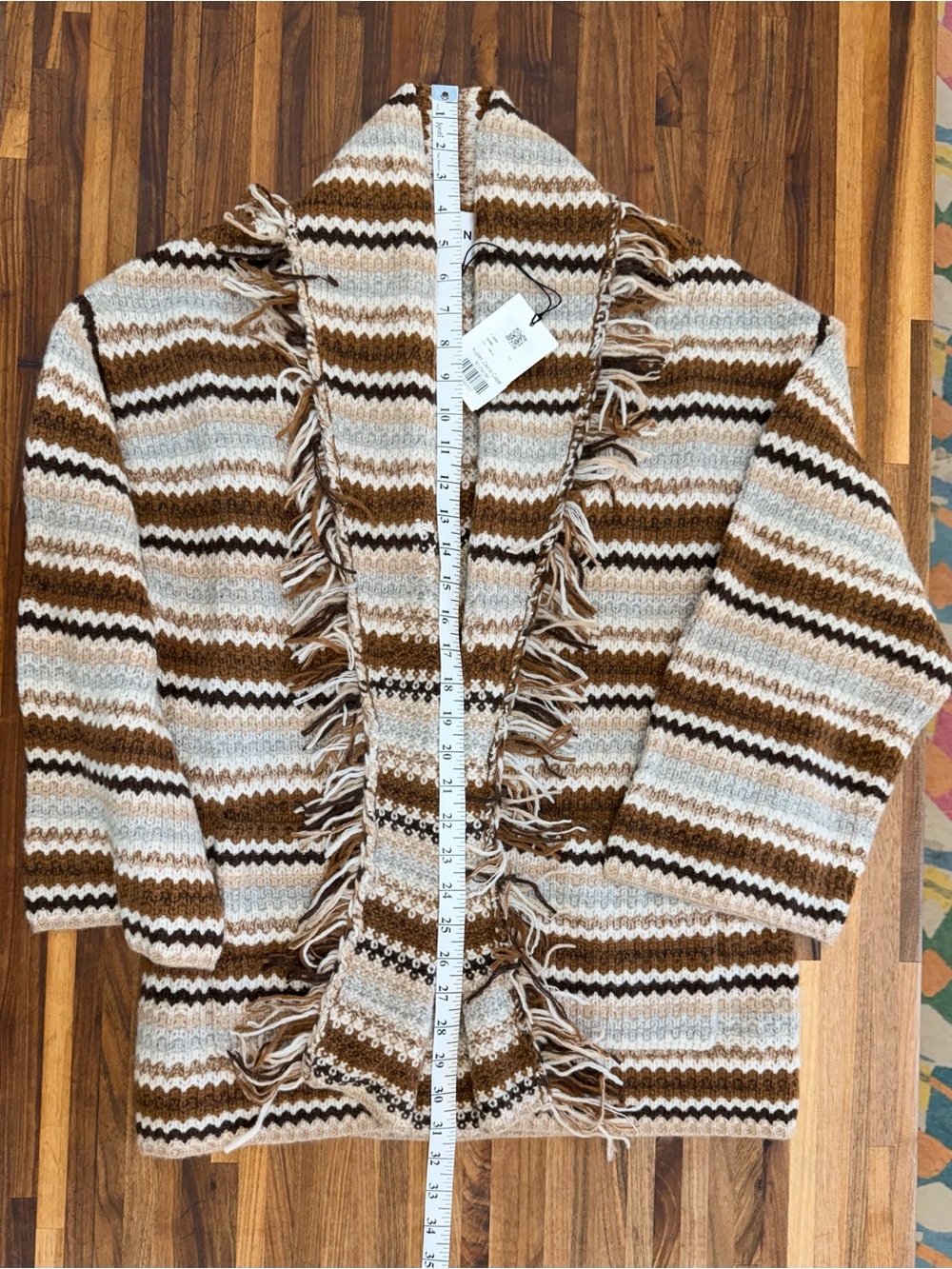 NWT - Kujten Zaina Cape Cashmere Cardigan in Camelot Brown - Medium - Picture 11 of 16